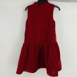 Ruby & Bloom Girls Drop Waist Velvet Dress Red NEW